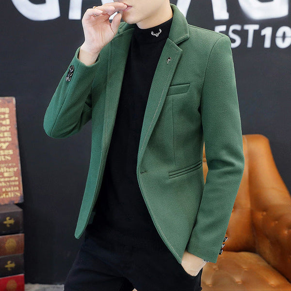 Men's Fashion Youth Trendy Casual Style Daily Wear Polyester Blazer  -  GeraldBlack.com