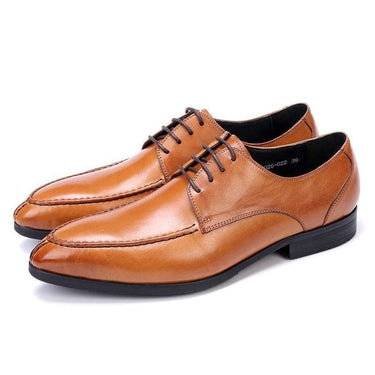Men's Fashionable Genuine Leather British Pointed Toe Flats Shoes  -  GeraldBlack.com