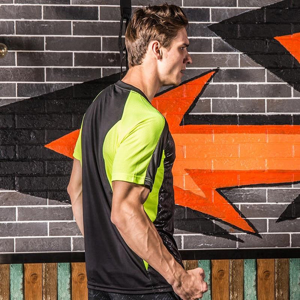 Men's Fitness Sports Running Clothes Quick Dry Printed T-Shirt - SolaceConnect.com