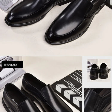 Men's Formal Wear Genuine Leather Fashion Layer Cowhide Dress Shoes  -  GeraldBlack.com