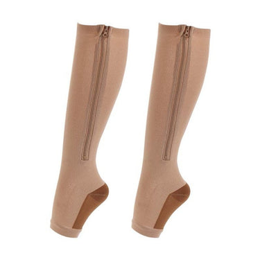 Men's Functional Zipper Fat Burn Leg Shaper Compression Therapy Socks  -  GeraldBlack.com