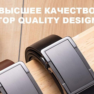 Cow Genuine Leather Belt Automatic Buckle Male Design Luxury Formal Accessories Waistband Belts - SolaceConnect.com