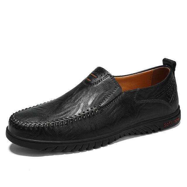 Men's Genuine Leather Comfortable Casual Shoes Footwear Slip On Shoes  -  GeraldBlack.com