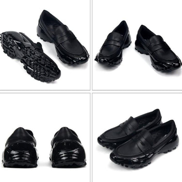 Men's Genuine Leather Gothic Thick Platform Slip On Dress Shoes - SolaceConnect.com