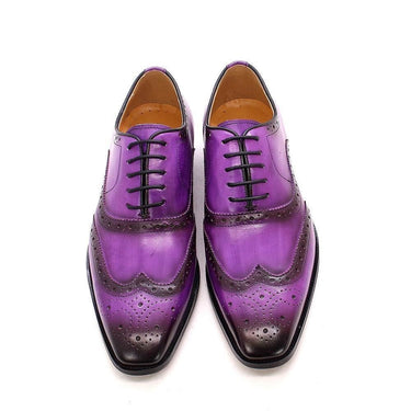 Men's Genuine Leather Handmade Wingtip Traditional Brogue Shoes  -  GeraldBlack.com