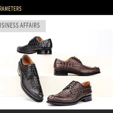 Men's Genuine Leather Italian Wedding Office Business Formal Oxford Shoes  -  GeraldBlack.com