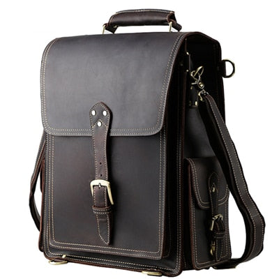 Men's Genuine Leather Large Capacity Multifunction Mountaineering Backpacks  -  GeraldBlack.com