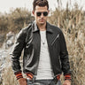 Men's Genuine Leather Motorcycle Slim Fit Biker Jacket with Zipper Closure - SolaceConnect.com
