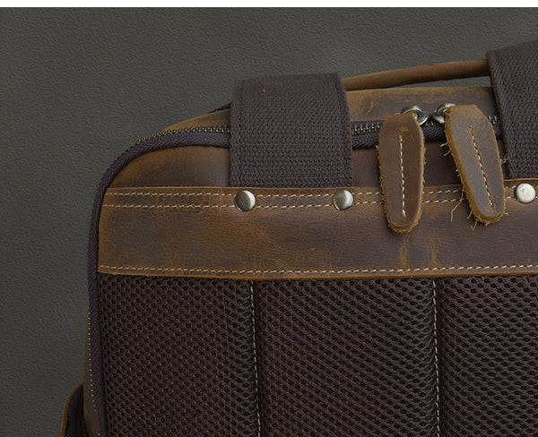Men's Genuine Leather Multi-pocket Large Capacity Travel Backpacks  -  GeraldBlack.com