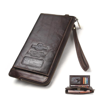 Men's Genuine Leather RFID Wallet Cell Phone with Cell Phone Organizer  -  GeraldBlack.com