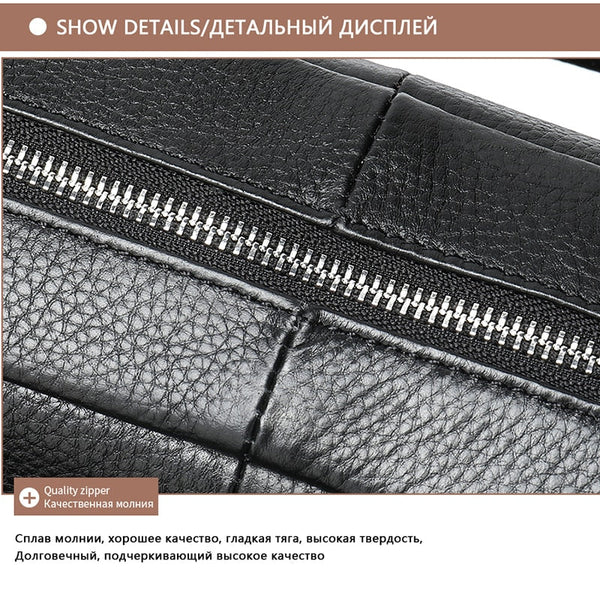 Men's Genuine Leather Soft Handle Travel Briefcase Laptop Bags  -  GeraldBlack.com