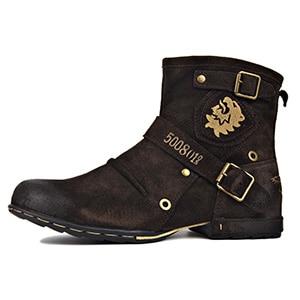 Men's Genuine Suede Cow Leather High Top Ankle Martin Boots for Winter - SolaceConnect.com