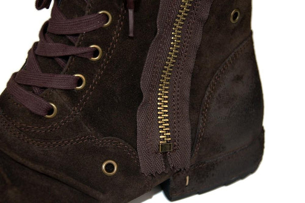Men's Genuine Suede Cow Leather High Top Zipper Ankle Boots - SolaceConnect.com