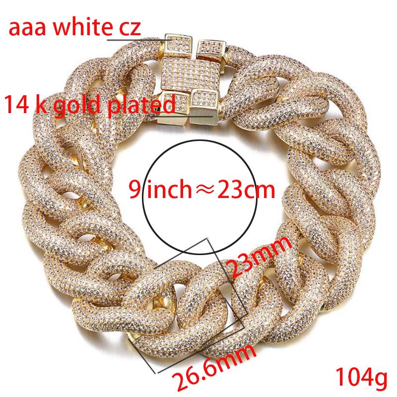 Men's Gold and Silver Color Micro Pave Cubic Zirconia Stone Bracelet - SolaceConnect.com