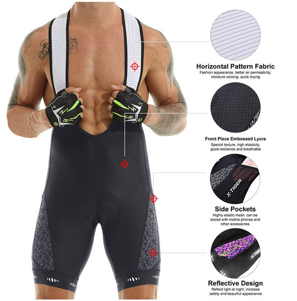 Men's Gradient Series Breathable Cushion Shorts Cycling Jersey Set  -  GeraldBlack.com