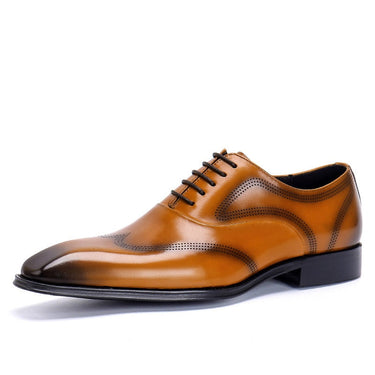 Men's Hand Painted Genuine Leather Designer Fashion Oxford Shoes  -  GeraldBlack.com