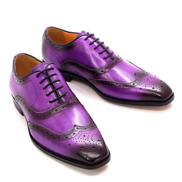 Men's Handcrafted Calfskin Leather Classic Business Formal Oxford Shoes  -  GeraldBlack.com
