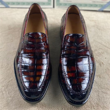 Men's Handmade Authentic Crocodile Belly Skin Party Dress Shoes  -  GeraldBlack.com