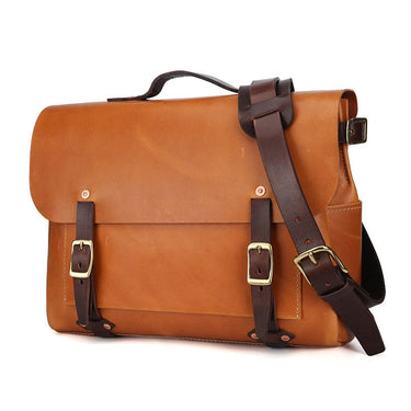 Men's Handmade Casual Genuine Leather Portable Computer Handbags  -  GeraldBlack.com