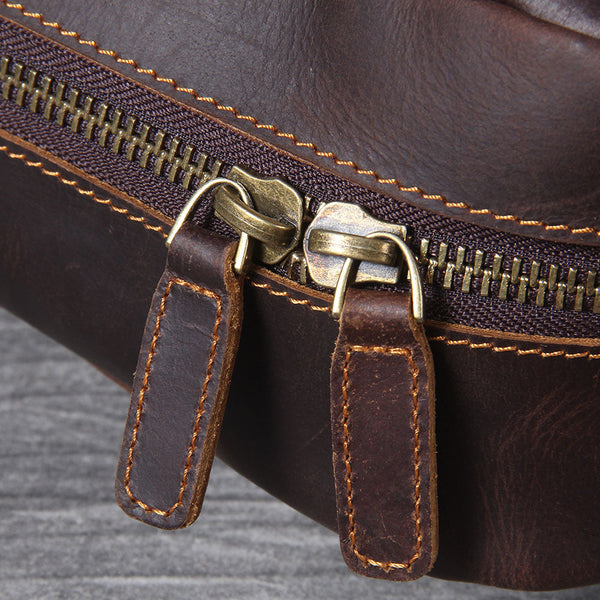 Men's Handmade Classic Genuine Leather Laptop School Bag Backpack  -  GeraldBlack.com