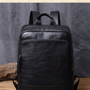 Men's Handmade Classic Soft Cowhide Double Shoulder Laptop Backpack  -  GeraldBlack.com