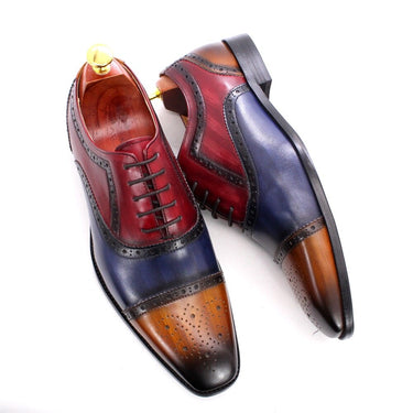 Men‘s Handmade Genuine Calfskin Leather Wedding Party Oxford Shoes  -  GeraldBlack.com