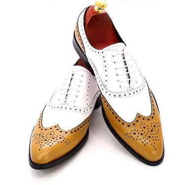 Men's Handmade Genuine Leather Classic Lace Up Wedding Oxford Shoes  -  GeraldBlack.com