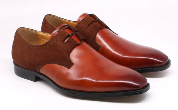 Men's Handmade Genuine Leather Square Plain Oxford Dress Shoes - SolaceConnect.com