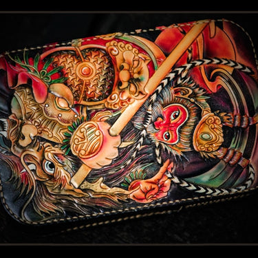 Men's Handmade Hand-carved Sun Genuine Leather Messenger Bags  -  GeraldBlack.com