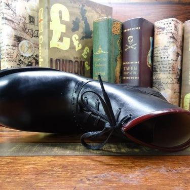 Men's Handmade Vintage Genuine Leather Large Bikers Work Shoes  -  GeraldBlack.com