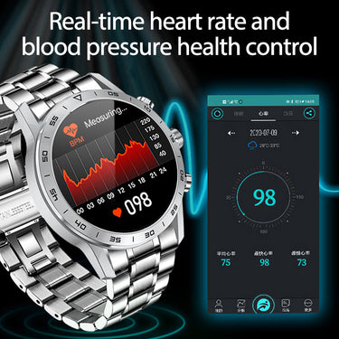 Men's Heart Rate Blood Oxygen Bluetooth Sports Waterproof Watch  -  GeraldBlack.com