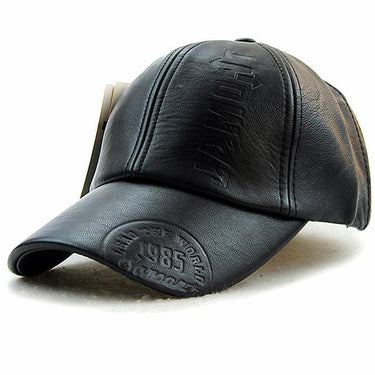 Men's High Quality Fashion Fall Winter Casual Leather Snapback Hat Cap - SolaceConnect.com