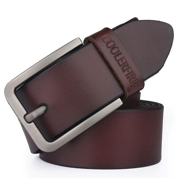 Men's High Quality Genuine Leather Fashion Luxury Wide Designer Belt - SolaceConnect.com
