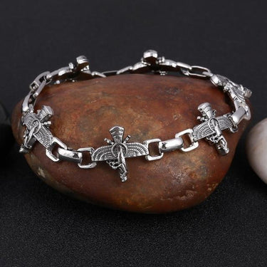 Men's High Quality Stainless Steel Cool Biker Skull Charms Bracelet Chain - SolaceConnect.com