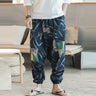 Men's Hip Hop Aladdin Hmong Baggy Cotton Linen Wide Leg Harem Pants - SolaceConnect.com