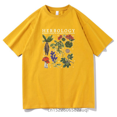 Men's Hip Hop Swag Herbology Funny Classic 100% Cotton Oversized T-shirt  -  GeraldBlack.com
