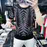 Men's Hot Drill Sequin Breathable Personalized T-shirt Social Club Outfit - SolaceConnect.com