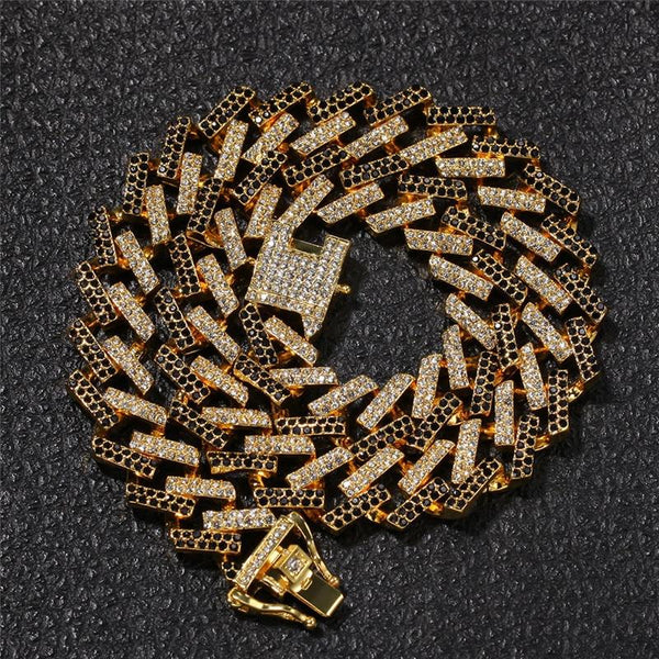 Men's Iced Out Colored Rhinestone Chains Necklace 16inch-24inch - SolaceConnect.com