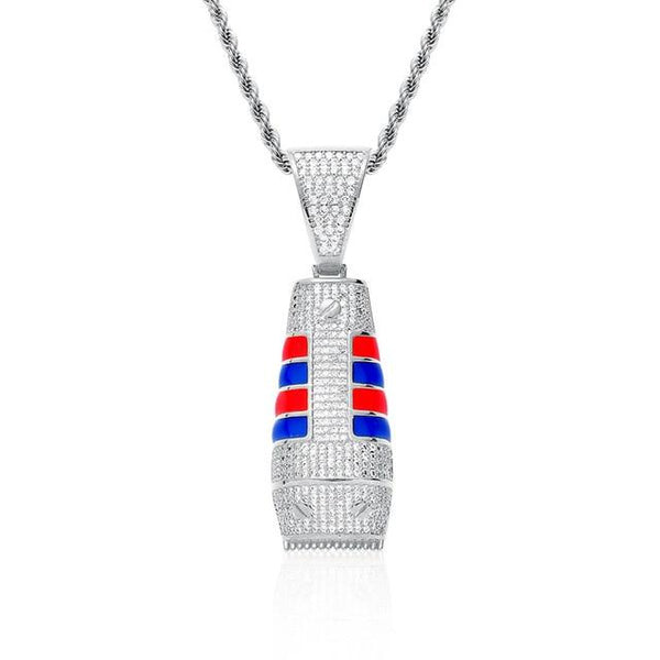 Men's Iced Out Shaver Pendant Necklace Micro Zircon Hip Hop Jewelry - SolaceConnect.com