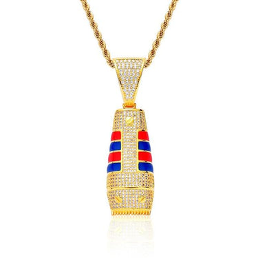 Men's Iced Out Shaver Pendant Necklace Micro Zircon Hip Hop Jewelry - SolaceConnect.com