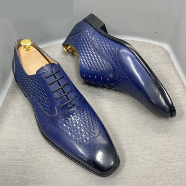 Men's Italian Leather Pointed Toe Office Business Party Oxford Shoes  -  GeraldBlack.com
