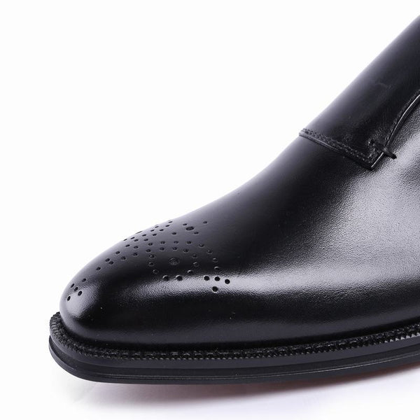 Men's Italian Vintage Handmade Genuine Leather Buckle Strap Dress Shoes  -  GeraldBlack.com