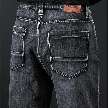 Men's Jeans Grey Patchwork Denim Pants Plus Size 44 Fashion Loose Straight Trousers Jean Bottoms Clothing  -  GeraldBlack.com