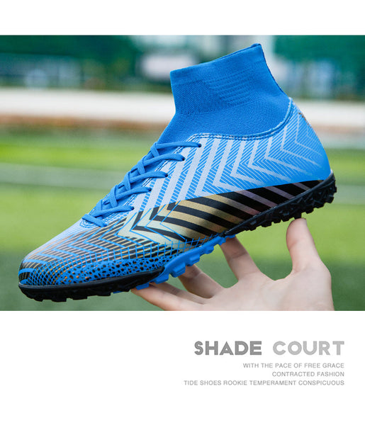 Men's Lace-up Lighted Waterproof Breathable Professional Soccer Shoes  -  GeraldBlack.com