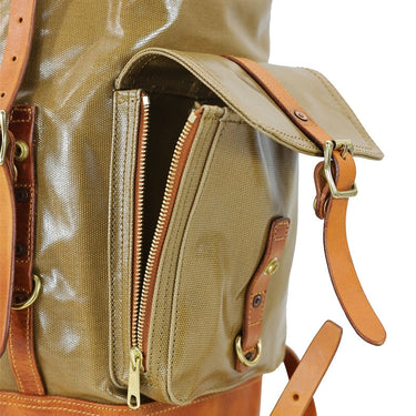 Men's Large Capacity Canvas Leather Waterproof Travel Backpack  -  GeraldBlack.com