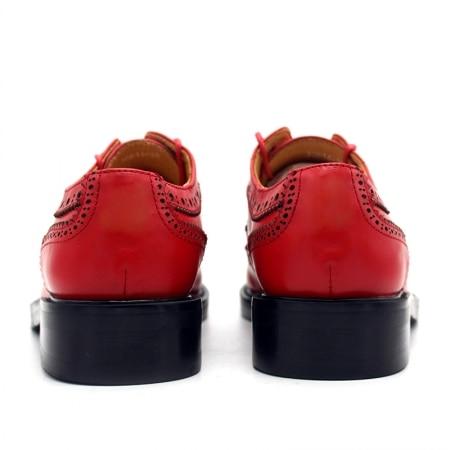Men's Leather Carved Wingtip Red Embroidered Shoes for Wedding - SolaceConnect.com