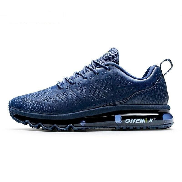 Men's Leather Upper Athletic Air Cushion Waterproof Running Sneakers - SolaceConnect.com