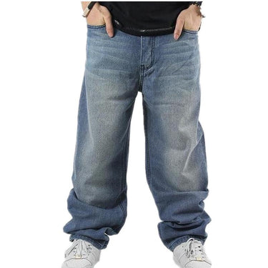 Baggy Jean Shorts for Men Casual Loose Fit Hip Hop Skateboard Denim Shorts