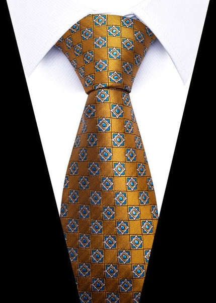 Cravate de mariage de vêtements formels imprimés en soie de luxe pour hommes