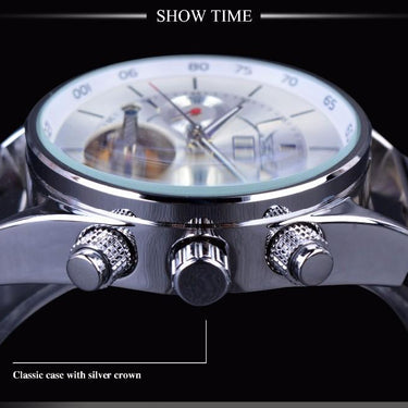 Men's Luxury Automatic Sports Calendar Luminous Rubber Silicone Band Watch - SolaceConnect.com